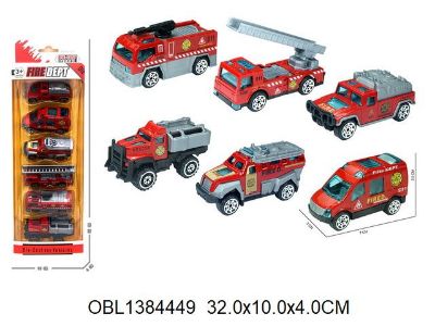 Изображение 6684-D набор пожарных машин.металл 6 шт/в коробке 1384449