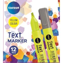 Изображение 89811 Маркер текстовой желтый, скошенный стерж, 1-5 мм