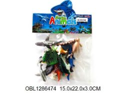 Изображение 332- D68 набор резин. животных "Морские обитатели", в пакете 1286474