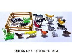 Изображение 332- D90 набор резин. животных "Ферма", в пакете 1371314
