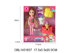 Изображение 53849 игровой набор кукла с животными, 20*18см, в коробке 1451837
