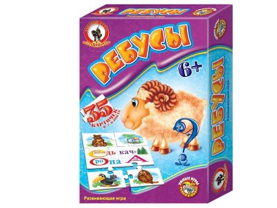 Изображение Умные игры "Ребусы", Развивающая игра-пазл, арт.03994