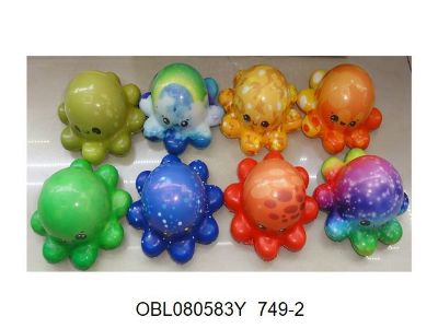 Изображение 749-2 антистресс-осьминоги, (8 вида), 11,5 см, в пакете 0800583