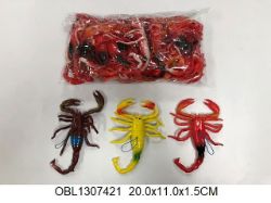 Изображение 2040 набор резинов. насекомых-брелок (скорпион), 4 шт/ пакете 1307421