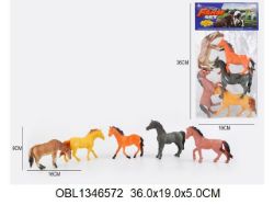 Изображение 666-50 набор резинов. животных "Лошади", 5 шт/в пакете 1346572