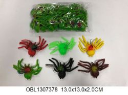 Изображение 2042 набор резинов. насекомых-брелок (паук),  4 шт/ пакете 1307378