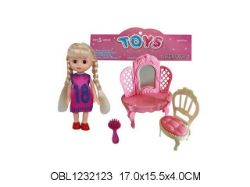 Изображение 800-86  куколка с мебелью, в пакете 1232123