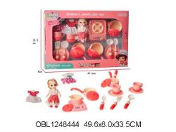 Изображение 888-3 набор посуды с куклой, в коробке 1248444