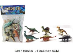 Изображение 2092  А набор резиновых динозавров, 6 шт/в пакете1190705
