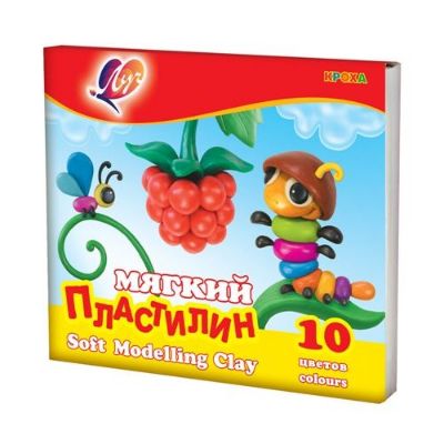 Изображение Пластилин "Кроха" мягкий 10 цв, арт.12С 875-08