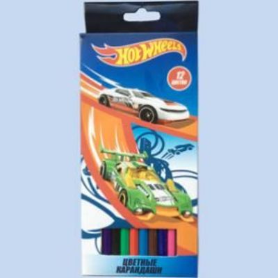 Изображение Карандаши цветные "Hot Wheels", 12 цв, длина 177, арт.88771