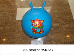Изображение 25495-15 мяч надувной с рожками , (2 вида), в пакете 005687