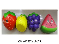 Изображение 947-1 сквиш фрукты, в ассорт.11см.,в пакете 080582