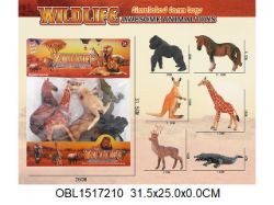 Изображение 1024 набор диких животных сафари, 6 шт.,31*25см.,в пакете 1517210