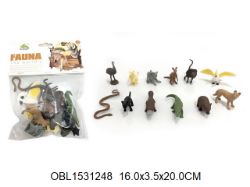 Изображение 3-012 АZ набор резинов. диких животных, 12 шт/в пакете 1531248