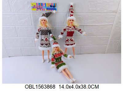Изображение 18 Р кукла в новогодн. платье, 38-14 см, в пакете 1563868