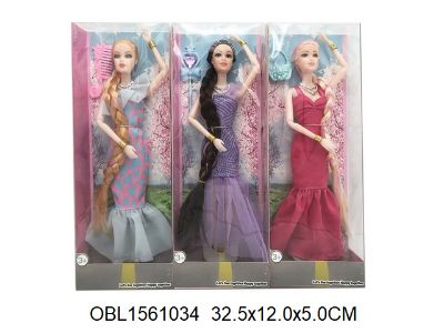 Изображение 2436-6 кукла с косой, 33*12 см, в коробке 1561034