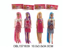 Изображение 88021 кукла с длинными волосами, 34*10 см, в пакете 1571639
