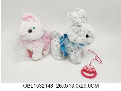 Изображение 849 R заяц мягкая игрушка на бат.. 29*26 см. в пакете 1532148