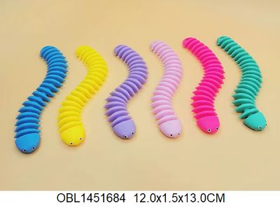 Изображение 132-62 игрушка-антистресс гусеница, 13 см, в пакете, 1451684
