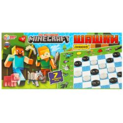 Изображение Шашки в коробке "По мотивам Minecraft", 390х180х25 мм, арт.982-8