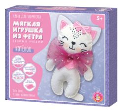 Изображение Мягкая игрушка из фетра «Котёнок» своими руками, арт.05465